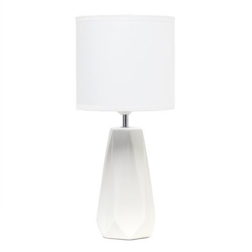 Simple Designs Ceramic Prism Table Lamp - Off white