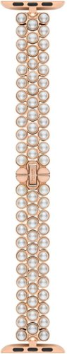 

kate spade new york - Stainless Steel and White Faux Pearls Band for Apple Watch 38/40/41mm - Rose Gold-tone