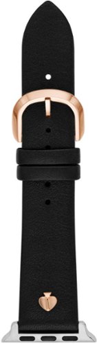 Kate Spade New York Black Leather Band for Apple Watch 38/40/41mm - Black