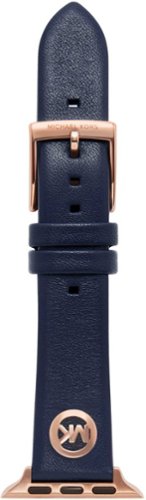Michael Kors Navy Leather Band for Apple Watch 38/40/41mm - Blue