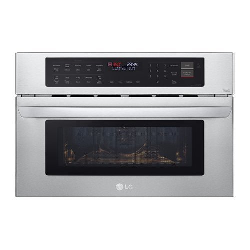 LG - 1.7 Cu. Ft. Convection Built In Microwave with Sensor Cooking and Air Fry - Stainless steel