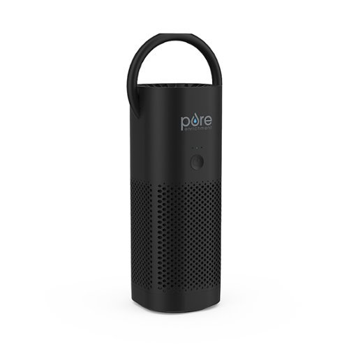 Pure Enrichment True HEPA Small & Portable Air Purifier for On-The-Go Use - Black - Black