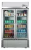 Front. Premium Levella - 21.0 cu. ft. 2-Door Commercial Merchandiser Refrigerator Glass-Door Beverage Display Cooler - Stainless Steel.