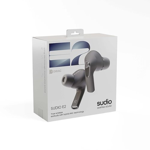 Sudio The E2 True Wireless Noise Cancelling In-Ear Earbuds - Black GLOBAL SHIPPING