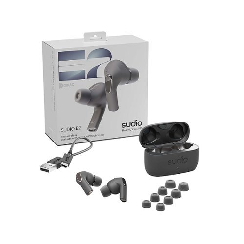 Sudio The E2 True Wireless Noise Cancelling In-Ear Earbuds - Black BUY ONLINE