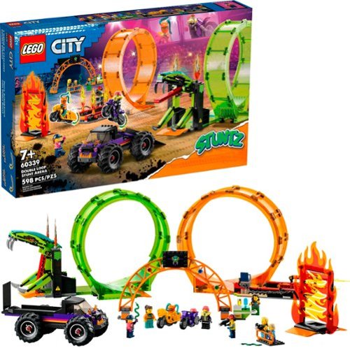 LEGO City Stuntz Double Loop Stunt Arena motorcycle Set 60339