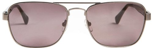 

Bruno Magli - Sole-Unisex Full Rim Metal Aviator Sunglass Frame with Acetate Temples and a Spring Hinge - Gunmetal