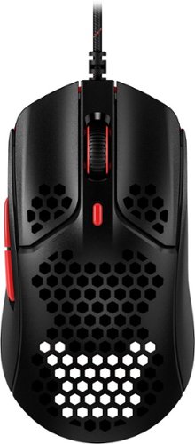 HyperX - Pulsefire Haste Lightweight Wired Optical Gaming Right-handed Mouse with RGB Lighting - Black and red