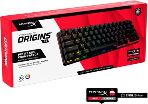 HyperX Alloy Origins 65% Compact Wired Mechanical Aqua Tactile Switch Gaming Keyboard with RGB Lighting - Black BUY IN CANADA
