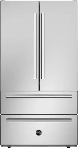 Front. Bertazzoni - 21 Cu. Ft. 2 Bottom-Freezer French Door Refrigerator with Automatic Ice Maker - Stainless.