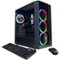 CyberPowerPC - Gamer Master Gaming Desktop - AMD Ryzen 3 4100 - 8GB Memory - NVIDIA GeForce GT 1030 - 500GB SSD - Black-Angle_Standard