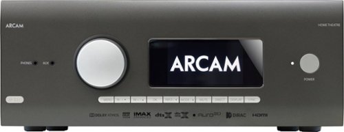 Arcam - AVR11 595W 7.1.4-Ch. Bluetooth capable With Google Cast and 8K Ultra HD HDR Compatible A/V Home Theater Receiver - Gray