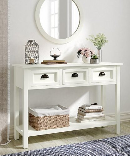 Image of Finch - Lockwood Rectangular Console Table - White