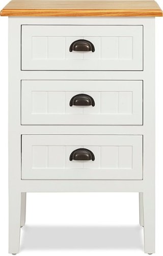 Image of Click Decor - Martin 3-Drawer Storage Cabinet - White