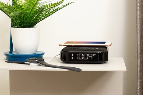 iHome TIMEBASE II Dual Charging Bluetooth Alarm Clock - Black BUY ONLINE