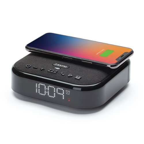 iHome TIMEBASE II Dual Charging Bluetooth Alarm Clock - Black GLOBAL SHIPPING