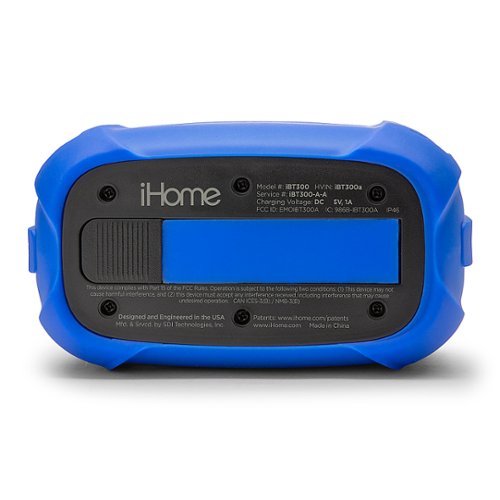 iHome Water & Shock Resistant BT Speaker - Blue WORLDWIDE DELIVERY