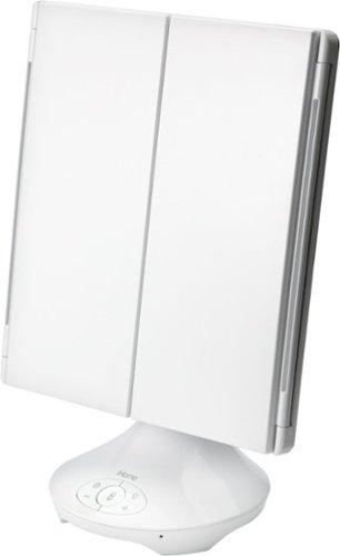 iHome REFLECT TRIFOLD Vanity Speaker with Bluetooth, Speakerphone, and USB Charging - White WHERE TO BUY