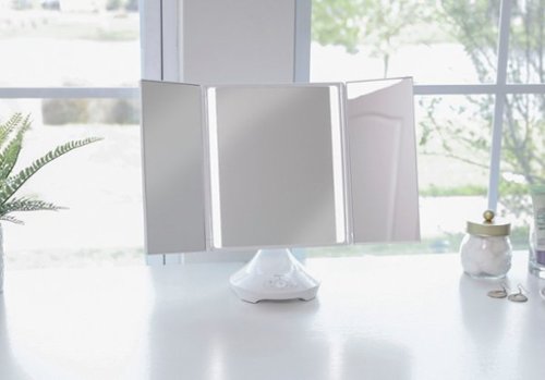iHome REFLECT TRIFOLD Vanity Speaker with Bluetooth, Speakerphone, and USB Charging - White BUY IN UAE