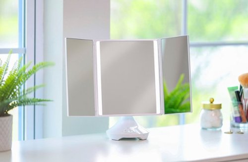 iHome REFLECT TRIFOLD Vanity Speaker with Bluetooth, Speakerphone, and USB Charging - White BUY IN DUBAI