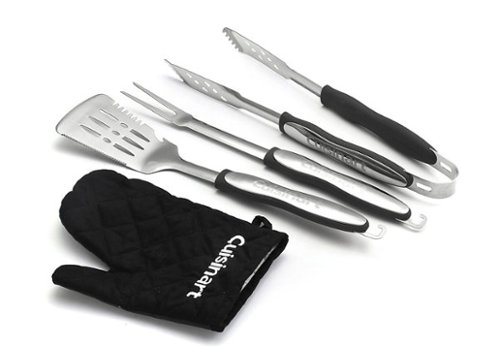 Cuisinart - Grilling Tool Set with Grill Glove - Stainless Steel & Black
