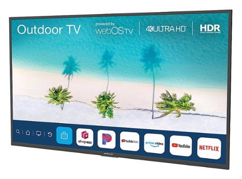 Peerless-AV – 65″ Neptune™ Partial Sun 4K HDR Outdoor Smart TV – Comes with FREE Outdoor Tilting Wall Mount