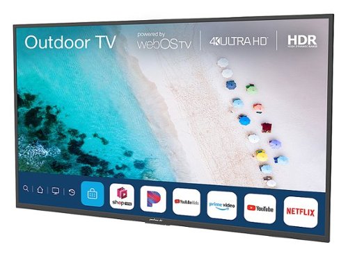 Peerless-AV – 75″ Neptune™ Partial Sun Outdoor 4K HDR Smart TV – Comes with FREE Outdoor Tilting Wall Mount