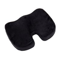 Mind Reader - Seat Cushion with Memory Foam Back Relief - Black