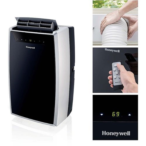 Photos - Air Conditioner Honeywell  700 Sq. Ft. Portable  with Heat Pump - Black MN 