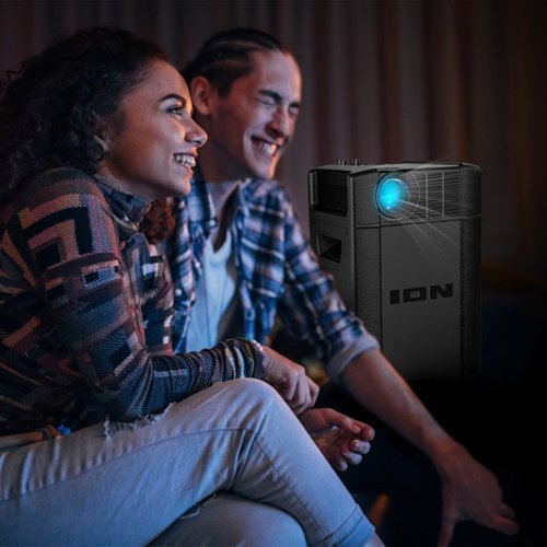 ION Audio Projector Deluxe Speaker Battery/AC Powered Indoor/Outdoor Projector with Powerful Speaker - Black WORLDWIDE DELIVERY
