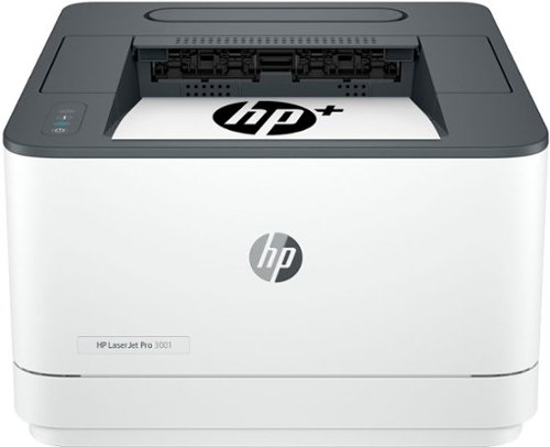 HP - LaserJet Pro 3001dwe Wireless Black-and-White Laser Printer with 3 months of Instant Ink included with HP+ - White