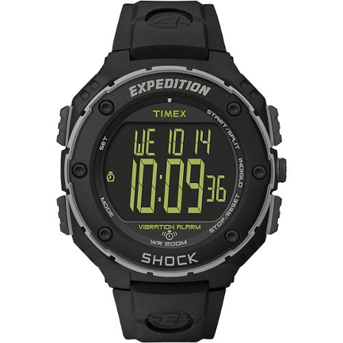 Timex - Men's Expedition Shock XL Vibrating Alarm 50mm Watch - Black