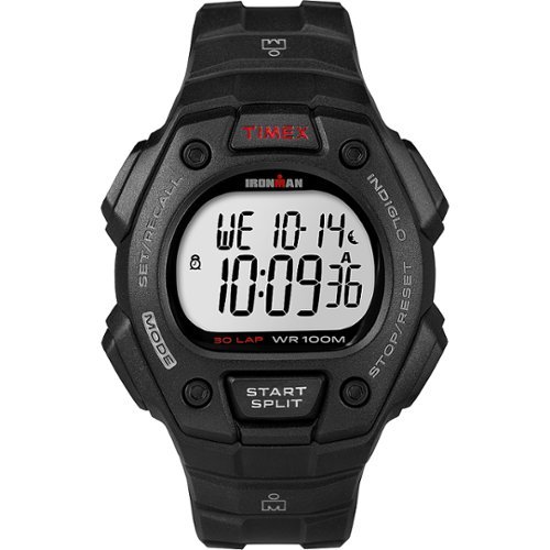 Timex - Men's IRONMAN Classic 30 38mm Watch - Black/Red Accent