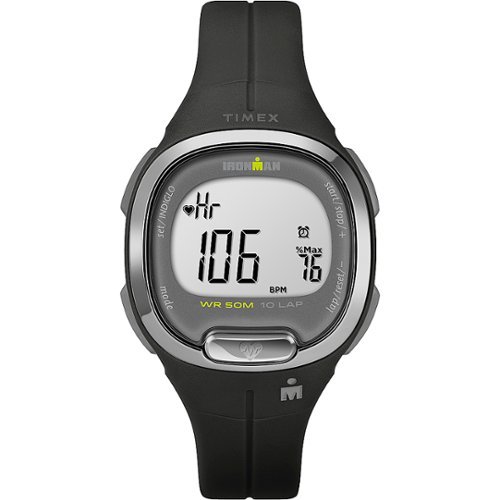 TIMEX IRONMAN Transit+ Watch with Activity Tracking & Heart Rate 33mm - Black/Silver-Tone