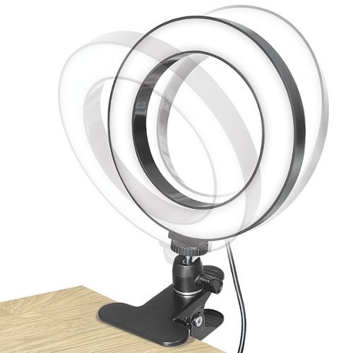Bower Studio Ring Light with Desk Clamp - Black WORLDWIDE DELIVERY