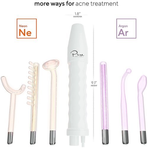 Pure Daily Care Nuderma Professional Portable High Frequency Skin Therapy Machine - White WORLDWIDE DELIVERY