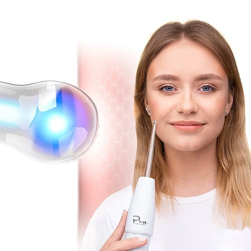Pure Daily Care Nuderma Clinical Portable High Frequency Skin Therapy Machine - White WORLDWIDE DELIVERY
