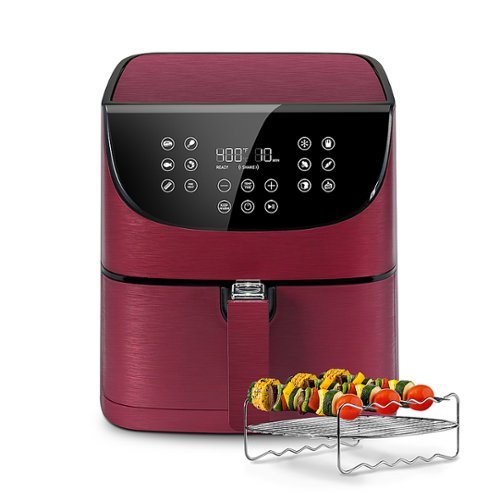 Cosori - Premium 5.8-Qt Air Fryer with Skewer Rack Set - Burgundy