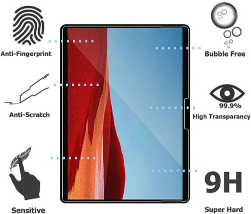Techprotectus Tempered Glass Screen Protector for Microsoft Surface Pro 8 13 inch/Surface Pro X - Clear BUY ONLINE