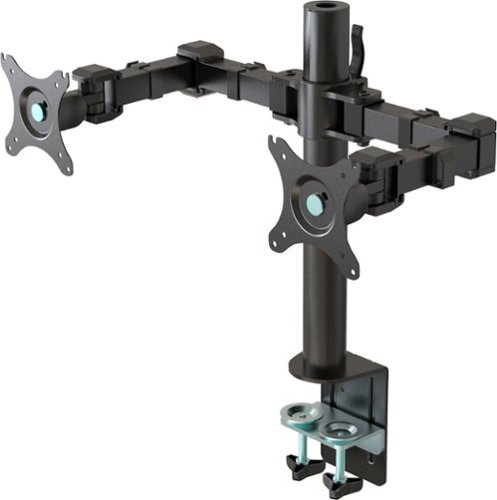 Insignia™ - Dual Screen Desktop Mount for Monitors up to 30" - Black