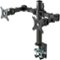 Insignia™ - Dual Screen Desktop Mount for Monitors up to 30" - Black-Front_Standard