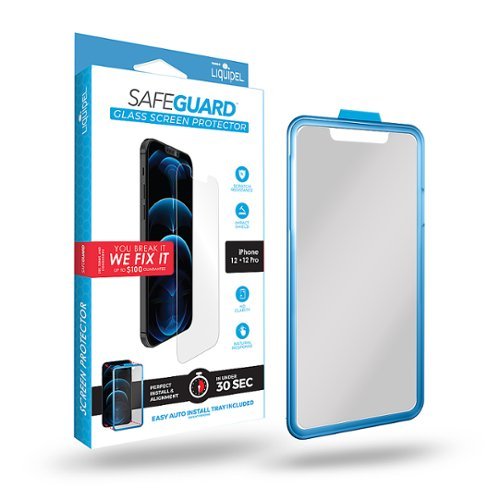 Liquipel - Safeguard Glass Screen Protector for Apple iPhone 12 / 12 Pro - Clear