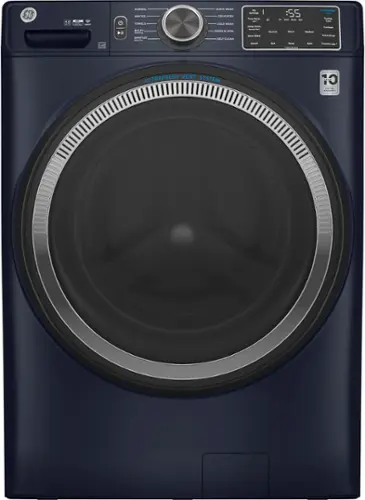 Front. GE - 4.8 Cu Ft High-Efficiency Stackable Smart Front Load Washer w/UltraFresh Vent System & Microban Antimicrobial Technology - Sapphire Blue.