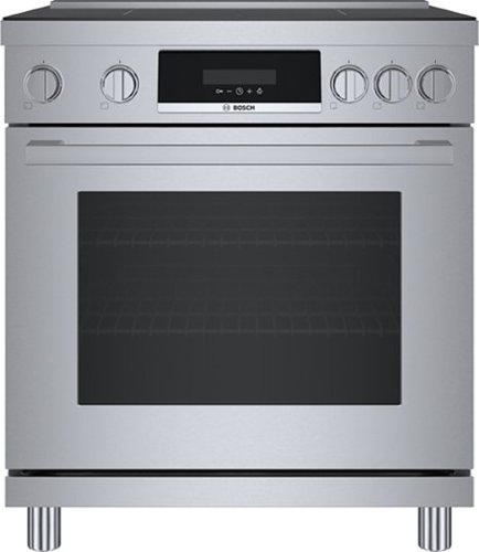 Bosch - 800 Series 3.9 Cu. Ft. Freestanding Electric Induction Industrial Style Range - Stainless Steel