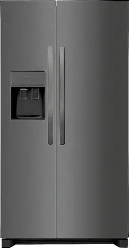 Front. Frigidaire - 25.6 Cu. Ft. Side-by-Side Refrigerator - Black Stainless Steel.