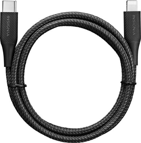 Insignia™ 4' USB-C to Lightning Charge-and-Sync Cable - Black WORLDWIDE DELIVERY