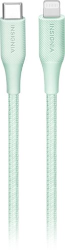 Insignia™ - 6' Lightning to USB-C Charge-and-Sync Cable - Light Green