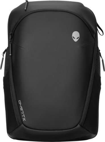 Dell - Alienware Horizon Travel Backpack (Front pocket, 2 x side zippered pockets, 2 x side mesh pockets, small accessories) - GalaxyWeave Black
