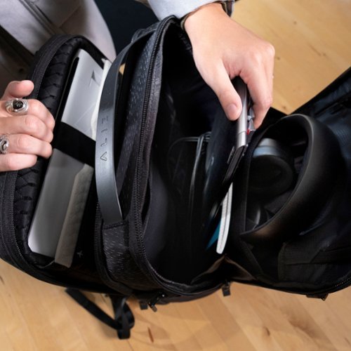 Dell Alienware Horizon Travel Backpack (Front pocket, 2 x side zippered pockets, 2 x side mesh pockets, small accessories) - GalaxyWeave Black BUY IN AUSTRALIA