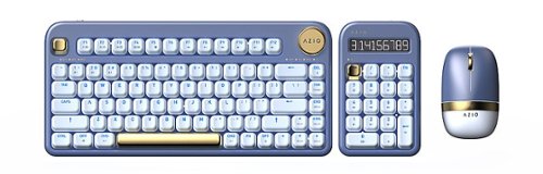 AZIO IZO Wireless Blue Clicky Switch Number Pad Keyboard - Blue Iris WORLDWIDE DELIVERY